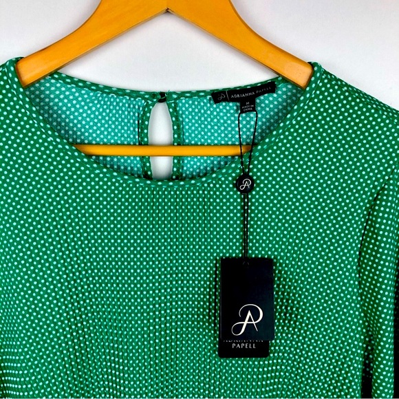 Adrianna Papell Trapeze Knit Long Sleeve Top M - Picture 2 of 6